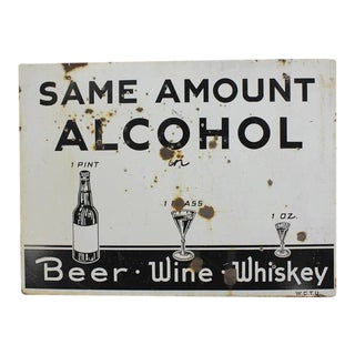 Original American Prohibition Wctu Double-Sided Sign For Sale