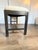 Chippendale Black Chippendale Style Bench With White Boucle Upholstery For Sale - Image 3 of 4