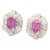 Early 21st Century 1.22 cts Natural pink sapphire and 1.88 cts diamond earrings in 14k gold For Sale - Image 5 of 18