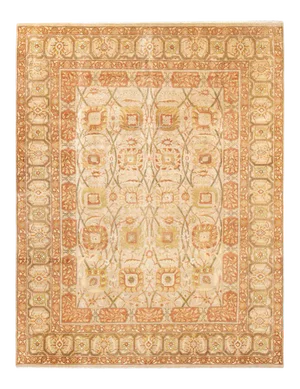 Mogul Collection Hand-Knotted Area Rug - Ivory 9' 0" x 11' 1"