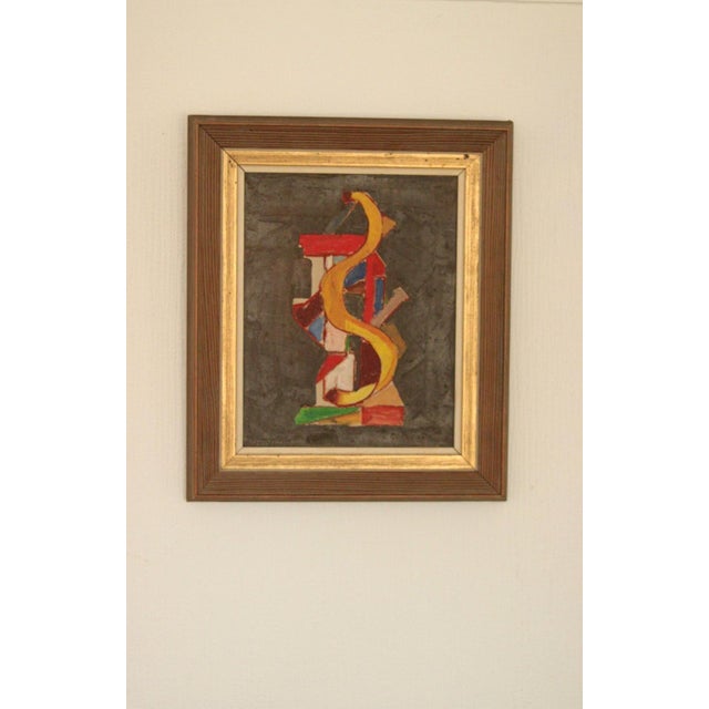 Mid-Century Modern Wilhelm Henning, Layers, 1950s, Oil on Canvas, Framed For Sale - Image 3 of 15