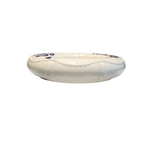 Mid-Century Modern Vintage English Lamb's Navy Rum Life Buoy Pub Ashtray For Sale - Image 3 of 5