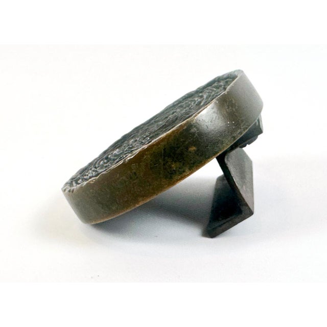 Brutalist Bronze Push and Pull Alpana Door Handle, 1970s For Sale - Image 6 of 10