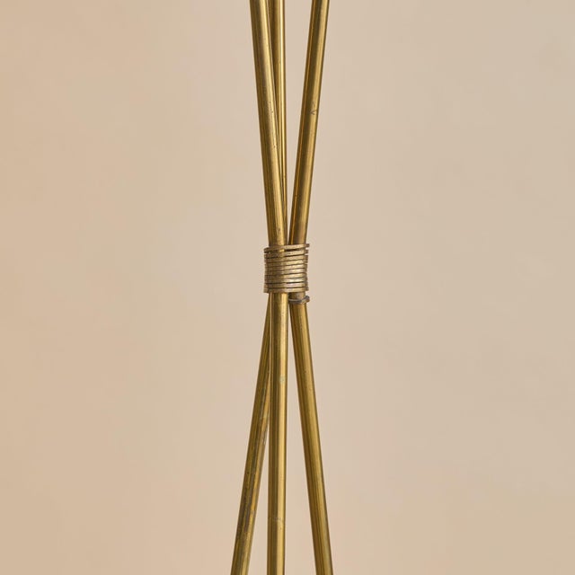 1950s French Brass Arrow Floor Lamp by Marcel Guillemard For Sale - Image 10 of 12