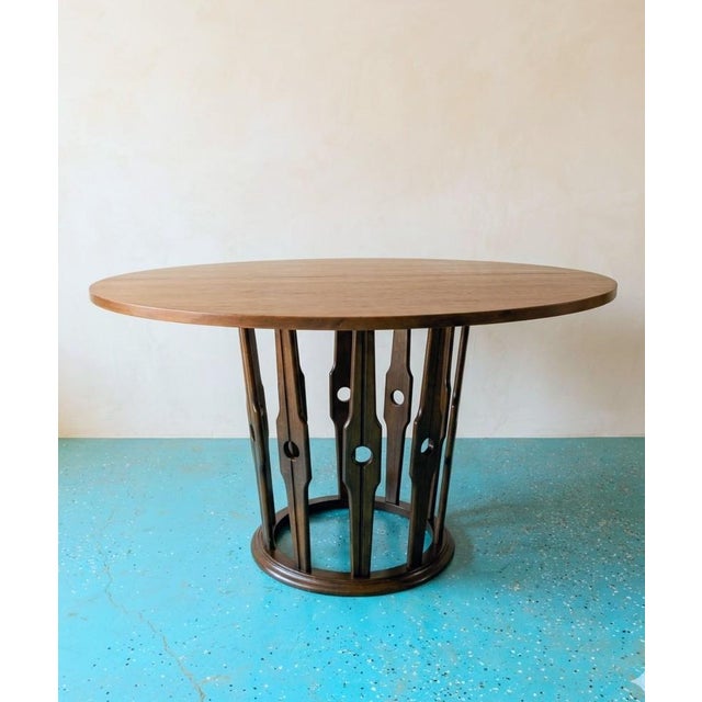 We got a really nice 4 seater dining set now available! It features a round pedestal table with a unique base, and 4 high...