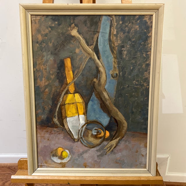 Impressionist 20th Century Oil on Board European School Still Life Impressionist Style Composition Framed For Sale - Image 3 of 11