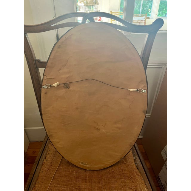 Antique Early 19th Century George III Irish Oval Mirror with Facet Cut Jewel Border For Sale - Image 12 of 12