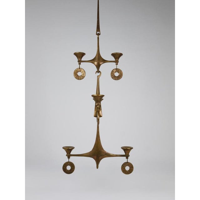 Large Brutalist Hanging Ceiling Candelabra by Michael Harjes, 1970s For Sale - Image 12 of 18