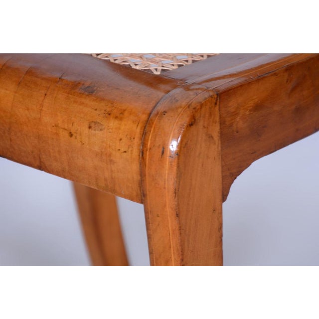 Biedermeier Chair in Cherry and Rattan, Austria, 1830s For Sale - Image 5 of 12