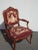 Vintage French Provincial Burgundy Needlepoint Tapestry Chair For Sale - Image 4 of 13