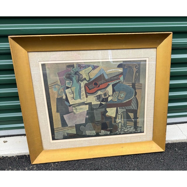 Original frame and matting. 1950 print. Hanging in a new model home my grandparents bought furnished in 1952 Levittown...