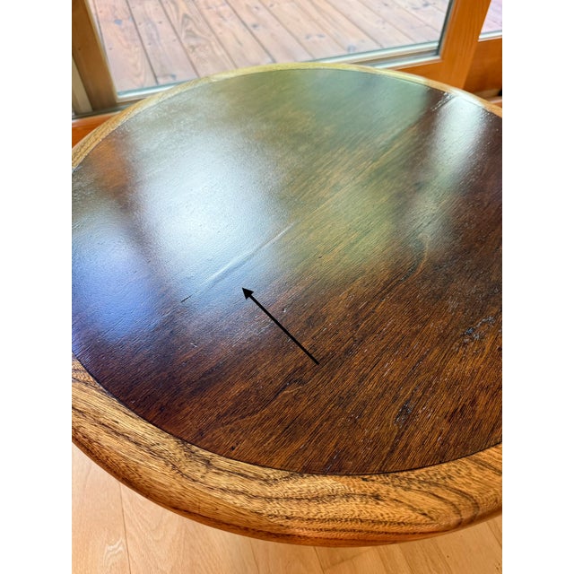 Lane Perception Walnut Ash Round Table 1968 For Sale - Image 9 of 11
