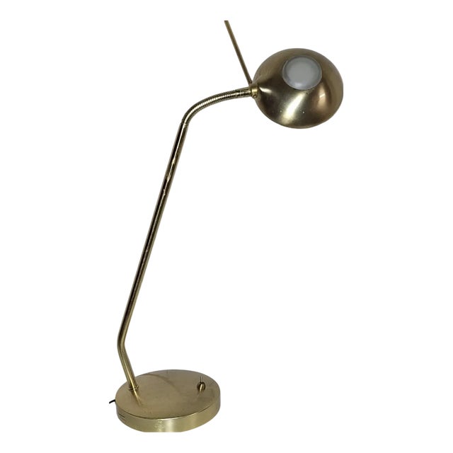 Vintage Adjustable Desk Lamp with Brass-Colored Metal Frame from Paul Neuhaus, 2010s For Sale