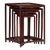 Small Size Rosewood Nesting Tables with Humpback Stretchers - Set of 5 For Sale
