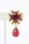 Andrew Springarn Red Gripoix Glass & Gold Plated Clip on Dangle Earrings - 2 Pieces For Sale - Image 9 of 9
