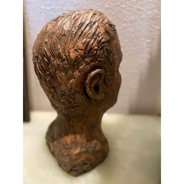 Vintage Italian Painted Chalkware Bust For Sale In Palm Springs - Image 6 of 13