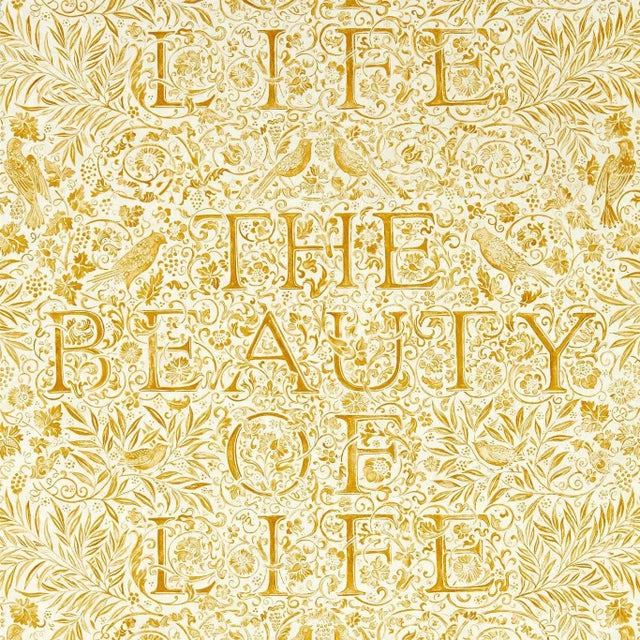 Morris & Co The Beauty of Life Wallpaper in Sunflower - a Sample For Sale