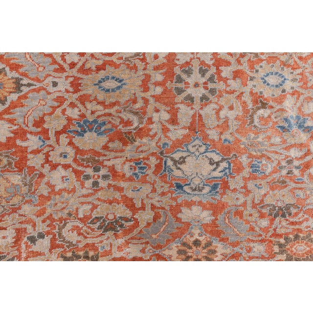Persian 1910s Sultanabad Rug For Sale - Image 3 of 10