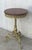 About 19th Spanish bronze and brass gilded side table with red marble top Beautiful bronze reliefs in the base of the top...