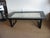 Vintage Black Satin X Frame Cocktail Table With New Eglomise Mirrored Top, 1950's For Sale - Image 4 of 9