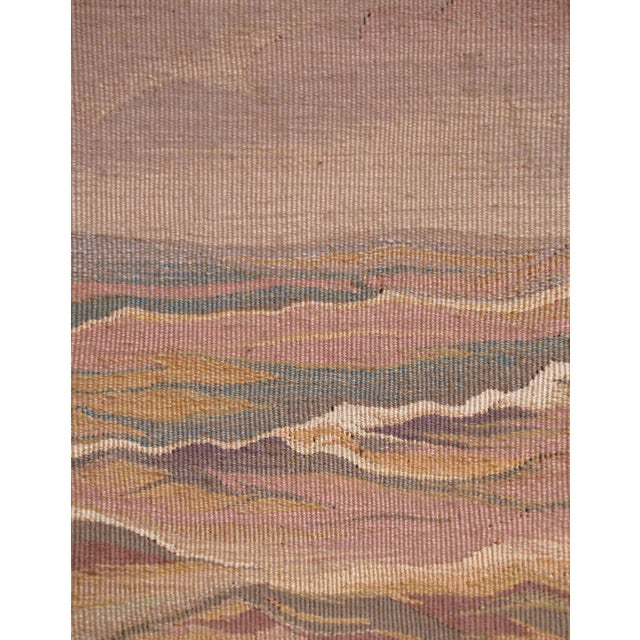 Early 20th Century French Aubusson Nautical Hand Woven Tapestry in Oak Frame For Sale - Image 11 of 12