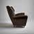 Dark Gray Single Italian Modernist wing chair in the style of Gio Ponti. For Sale - Image 8 of 8