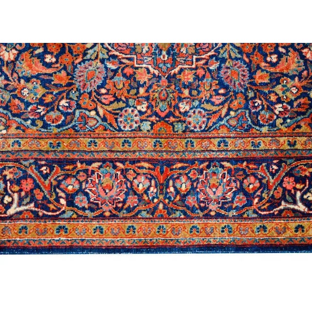 Red Early 20th Century Kashan Rug For Sale - Image 8 of 13