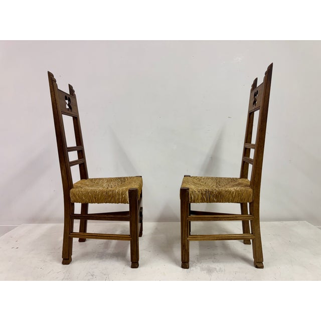 Vintage Arts and Crafts Dining Chairs, 1920, Set of 6 For Sale - Image 13 of 14