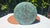 Pre-War Brass Pot in Teal For Sale - Image 5 of 6