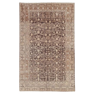 Doris Leslie Blau Vintage Khotan Floral Soft Beige Rug East Turkestan For Sale