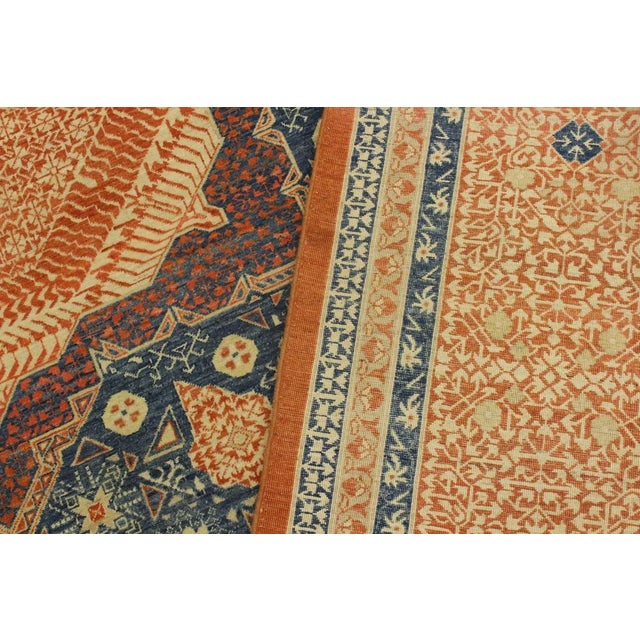 1990s 1990s Shabby Chic Mamluk Rust/Rust Wool Rug - 9'9" X 13'6" For Sale - Image 5 of 8