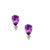 Traditional Natural Amethyst Diamond Earrings 14k W Gold 3.62 TCW Certified For Sale - Image 3 of 10