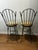Late 20th Century Pair Charleston Forge Gray Wrought Iron Arched Swivel Bar Stools For Sale - Image 4 of 12