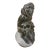 Artist Signed Vintage Inuit Soapstone Sculpture of a Hunter With a Fish For Sale