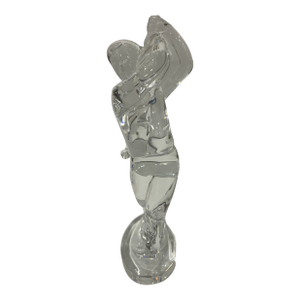 1980s Baccarat Golfer Sculpture