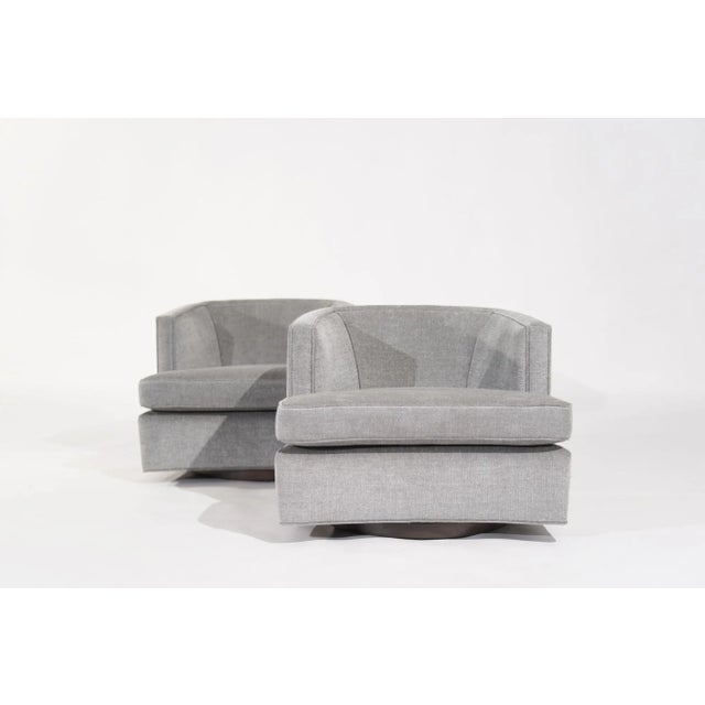 Textile Set of Low-Profile Swivel Chairs by Harvey Probber, C. 1950s For Sale - Image 7 of 12