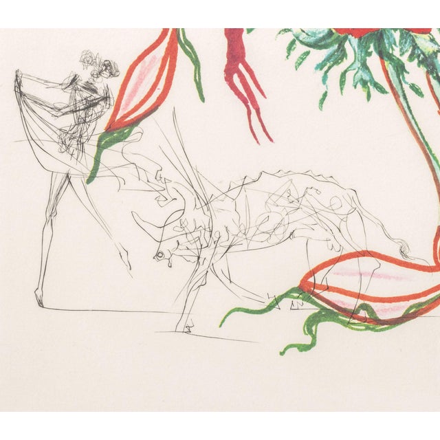 Paper Salvador Dali "Anemone (Forks)" Etching, 1972 For Sale - Image 7 of 12