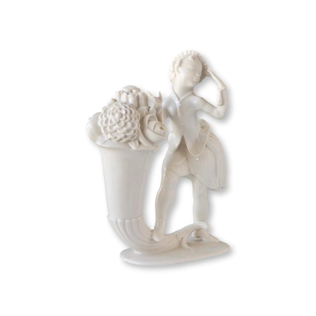 Rare early 20th-century porcelain figurine from Schwarzburger Werkstätten für Porzellankunst, Germany. Designed by...