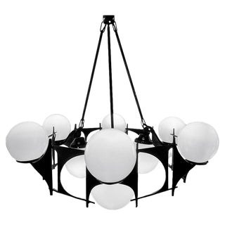 Brutalist Style Chandelier, 1950s For Sale