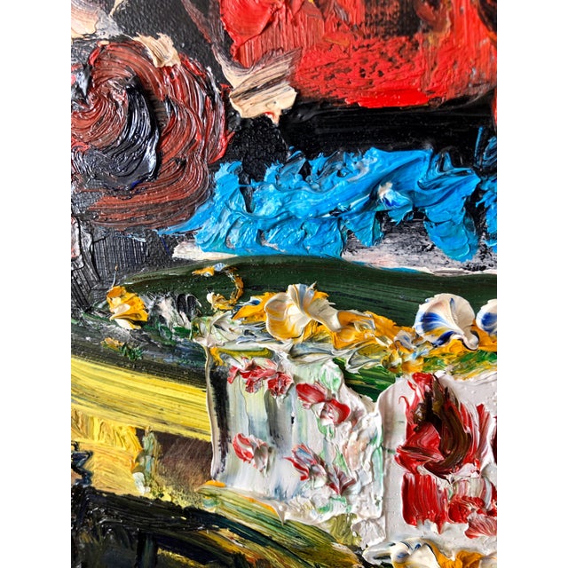 Simon Gaon, Vibrant New York City Times Square, Figural Abstract Expressionist Oil Painting For Sale In Miami - Image 6 of 10