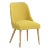 Rounded Back Dining Chair in Linen Ochre For Sale