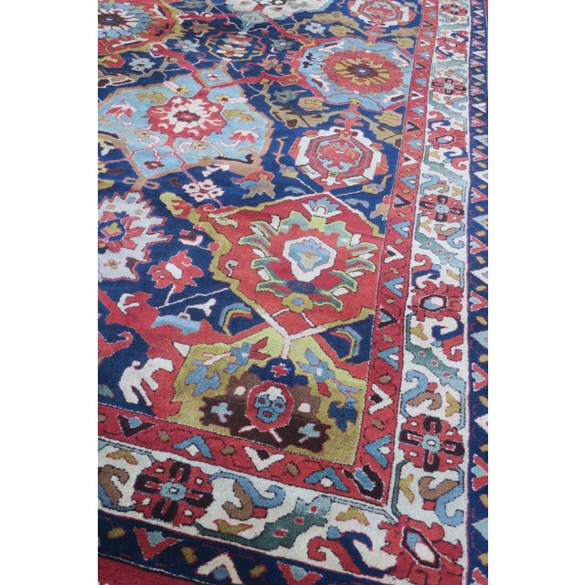 Antique Hand-Hooked Rug with Large Palmettes, 1920 For Sale - Image 11 of 18