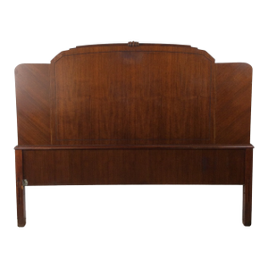 Antique Art Deco Headboard With Original Mahogany Finish