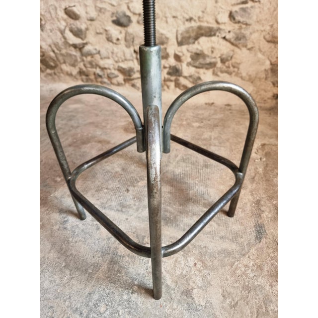 1950s Vintage Industrial French Stool from Heliolith, 1950s For Sale - Image 5 of 18