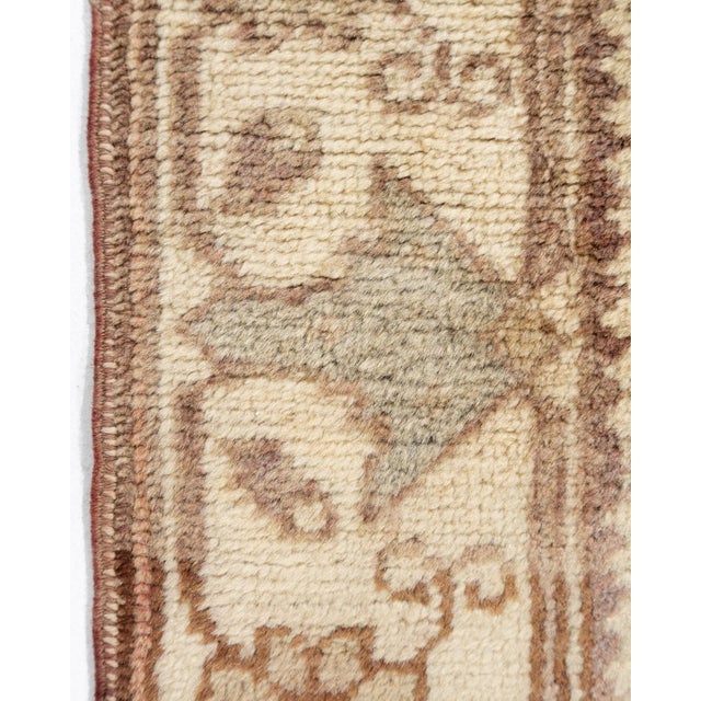 Turkish Vintage Circa 1940 Turkish Oushak Area Rugs 2ft 4in X 12ft 3in For Sale - Image 3 of 13