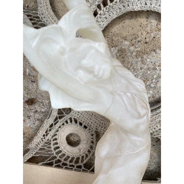 1970s Art Deco Frosted Satin Lucite Dancing Lady Figurine For Sale In Dallas - Image 6 of 12