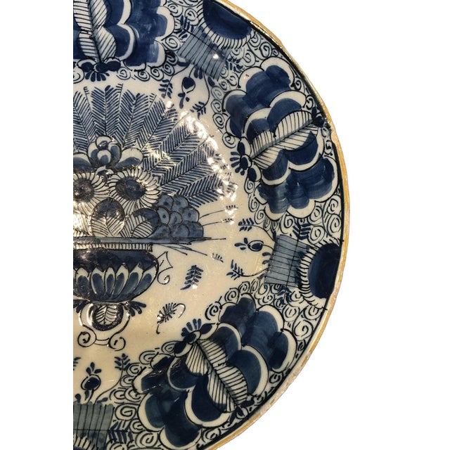 Traditional Delft “Peacock” Plate, Circa 1750’s For Sale - Image 3 of 6