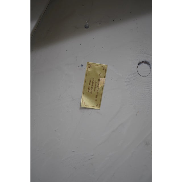 Maitland Smith Leather Wrapped Column Pedestal For Sale - Image 10 of 10