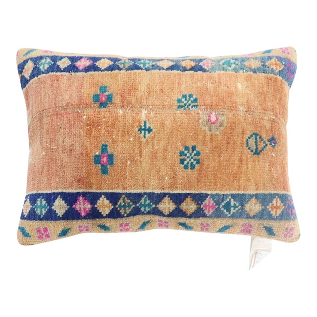 Mid 20th Century Colorful Turkish Rug Pillow For Sale