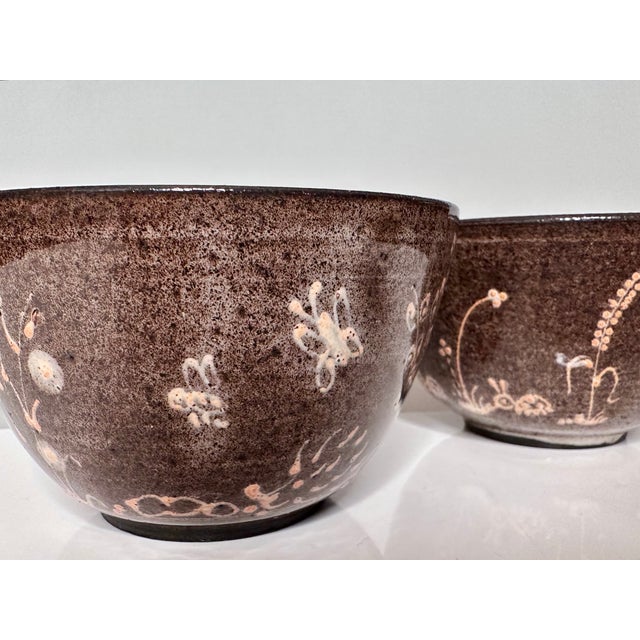 Studio Ceramic Cups with Plant and Animal Decor from Elli & Walter Serocka, Germany, 1970s, Set of 2 For Sale - Image 4 of 15